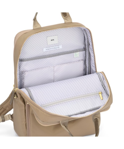 ACE GENE（エースジーン）の「【ace. GENE/エースジーン】 フィッテム ビジネスリュック 17L(20L)（バックパック/リュック・レディース・ベージュ/ブラック系その他/チャコール/ブラック・FREE）」の9枚目の写真