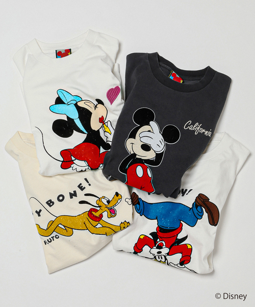 Disney(ディズニー)の「<ミッキー&フレンズ> ヴィンテージ加工 キャラクター ロンT(Tシャツ/カットソー・メンズ・アイボリー/ホワイト/ホワイト系その他/ブラック・LARGE/MEDIUM)」の5枚目の写真