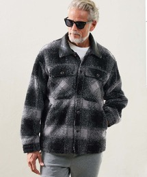 Maison code 13（メゾンコードサーティーン）の「mj11804- Check Boa CPO Jacket ボアCPOジャケット(M26W-12)（ミリタリージャケット）」
