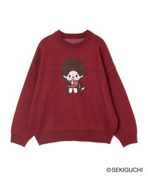 【モンチッチ】ジャガードニットプルオーバー