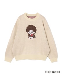 【モンチッチ】ジャガードニットプルオーバー