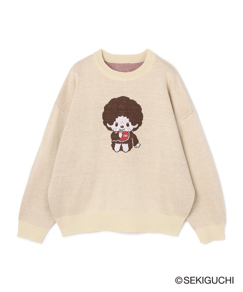 cross marche(クロスマルシェ)の「【モンチッチ】ジャガードニットプルオーバー(ニット/セーター・レディース・アイボリー/レッド/杢グレー/ブラック・M/LL/L)」の12枚目の写真