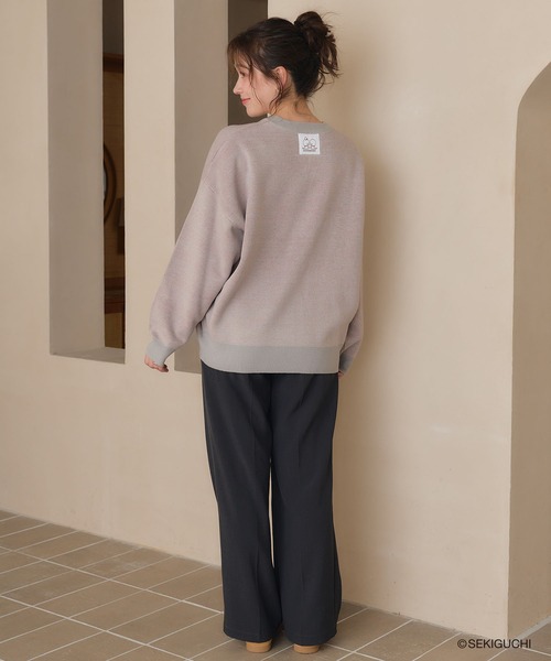 cross marche(クロスマルシェ)の「【モンチッチ】ジャガードニットプルオーバー(ニット/セーター・レディース・アイボリー/レッド/杢グレー/ブラック・M/LL/L)」の22枚目の写真