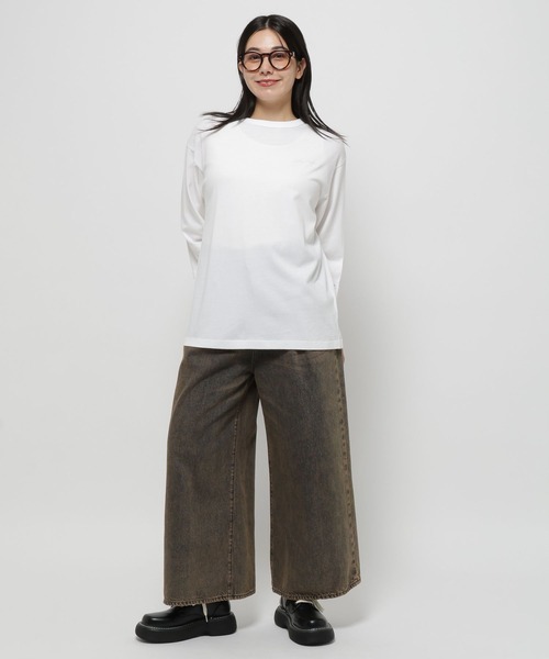 niko and...(ニコアンド)の「【Champion(チャンピオン)】別注 8分袖スノー洗いTシャツ(Tシャツ/カットソー・レディース・ラベンダー/ライトグリーン/オフホワイト・MEDIUM/LARGE)」の5枚目の写真