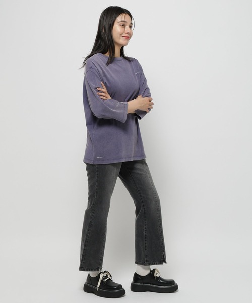 niko and...(ニコアンド)の「【Champion(チャンピオン)】別注 8分袖スノー洗いTシャツ(Tシャツ/カットソー・レディース・ラベンダー/ライトグリーン/オフホワイト・MEDIUM/LARGE)」の11枚目の写真