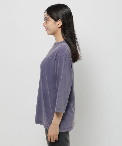 niko and...(ニコアンド)の「【Champion(チャンピオン)】別注 8分袖スノー洗いTシャツ(Tシャツ/カットソー・レディース・ラベンダー/ライトグリーン/オフホワイト・MEDIUM/LARGE)」の14枚目の写真