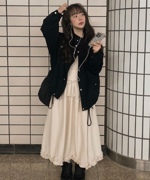 FAVORITO(ファヴォリート)の「リラックススウェードジャケット(その他アウター・レディース・ブラック/ダークブラウン・F)」の3枚目の写真