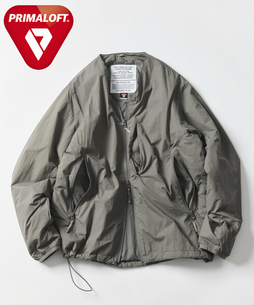 FREAK'S STORE(フリークスストア)の「PRIMALOFT LINER JACKET/プリマロフト ライナージャケット/ノーカラージャケット(ブルゾン・メンズ・ブラック/チャコールグレー/セージグリーン/ネイビー・SMALL/MEDIUM/LARGE)」の3枚目の写真
