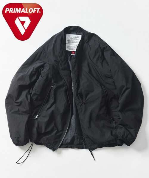 FREAK'S STORE(フリークスストア)の「PRIMALOFT LINER JACKET/プリマロフト ライナージャケット/ノーカラージャケット(ブルゾン・メンズ・ブラック/チャコールグレー/セージグリーン/ネイビー・SMALL/MEDIUM/LARGE)」の2枚目の写真