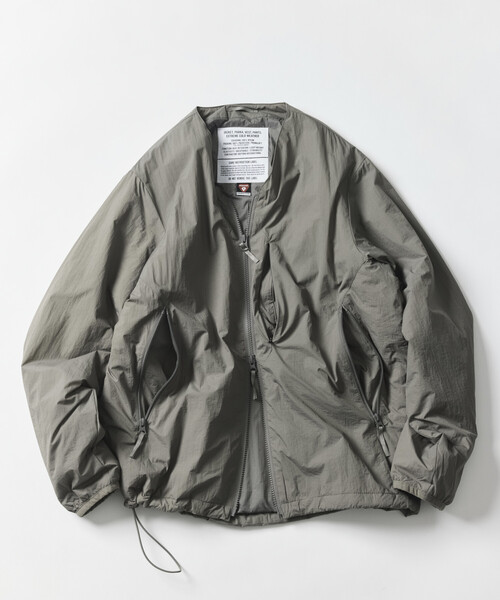 FREAK'S STORE(フリークスストア)の「PRIMALOFT LINER JACKET/プリマロフト ライナージャケット/ノーカラージャケット(ブルゾン・メンズ・ブラック/チャコールグレー/セージグリーン/ネイビー・SMALL/MEDIUM/LARGE)」の7枚目の写真