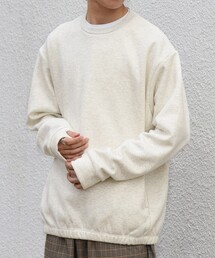 〈洗濯機可能〉ポケット 裏起毛 クルーネック スウェット◆