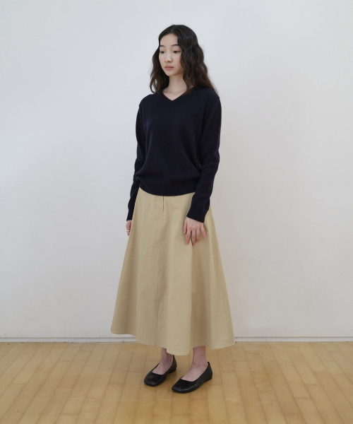 STEP AROUND（ステップアラウンド）の「コットンパネルフレアスカート_ベージュ（スカート・レディース・その他・SMALL/MEDIUM）」の2枚目の写真