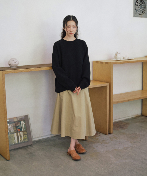 STEP AROUND（ステップアラウンド）の「コットンパネルフレアスカート_ベージュ（スカート・レディース・その他・SMALL/MEDIUM）」の3枚目の写真