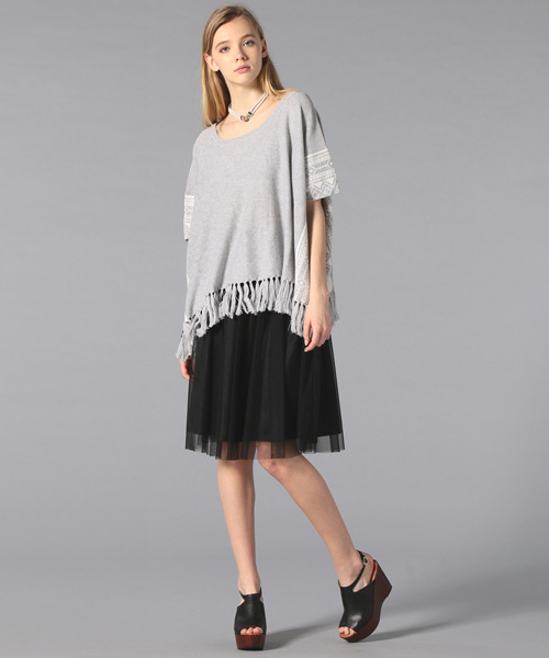 GUILD PRIME（ギルドプライム）の「【GUILD PRIME】WOMENS チュールフレアースカート（スカート・レディース・ブラック/ホワイト・36/34）」の13枚目の写真