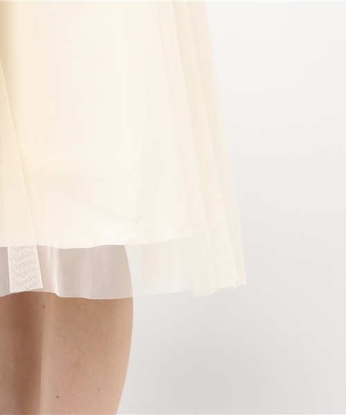 GUILD PRIME（ギルドプライム）の「【GUILD PRIME】WOMENS チュールフレアースカート（スカート・レディース・ブラック/ホワイト・36/34）」の8枚目の写真
