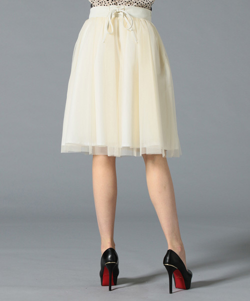 GUILD PRIME（ギルドプライム）の「【GUILD PRIME】WOMENS チュールフレアースカート（スカート・レディース・ブラック/ホワイト・36/34）」の11枚目の写真