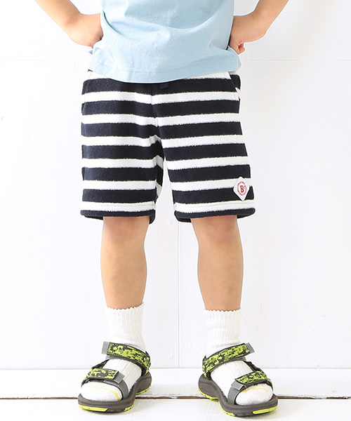 B:MING by BEAMS（ビーミングバイビームス）の「ビーミング by ビームス / パイルボーダーショーツ（その他パンツ・キッズ・ホワイト/その他1/ネイビー・110/130/140/100/120/90）」の3枚目の写真