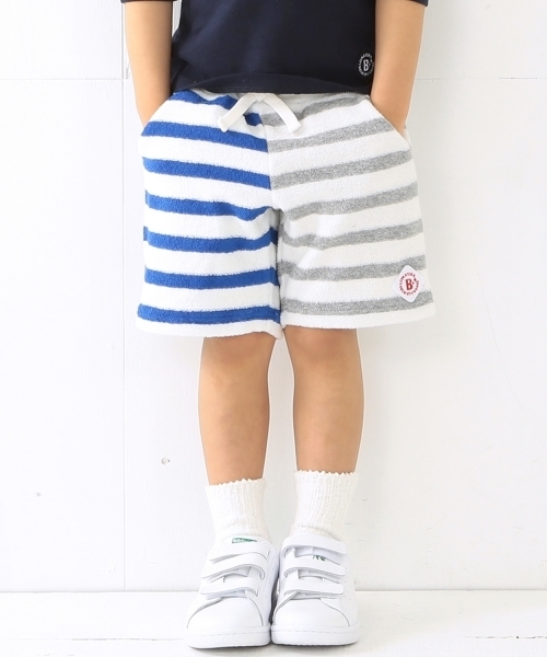 B:MING by BEAMS（ビーミングバイビームス）の「ビーミング by ビームス / パイルボーダーショーツ（その他パンツ・キッズ・ホワイト/その他1/ネイビー・110/130/140/100/120/90）」の8枚目の写真
