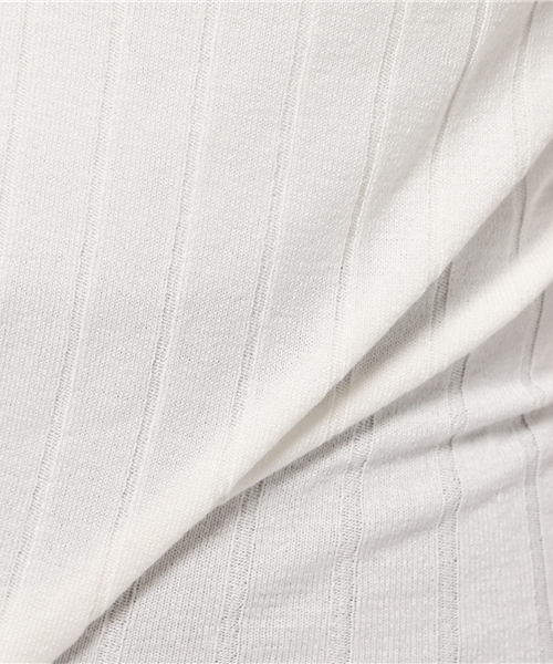 MOUSSY（マウジー）の「Vneck Rib tops（ニット/セーター・レディース・イエロー/ブルー/トップグレー/オフホワイト・FREE）」の12枚目の写真