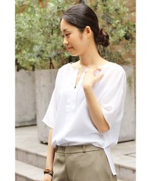 FIGARO Paris | 前立てグログランドルマンブラウス◆(シャツ/ブラウス)