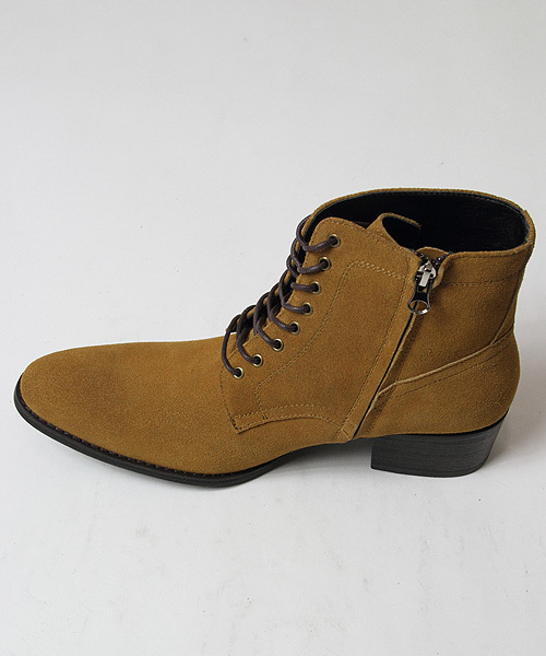 JACKROSE（ジャックローズ）の「スウェードレザーシューレースデザインブーツ（ブーツ・メンズ・ブラック/キャメル・L/M）」の14枚目の写真