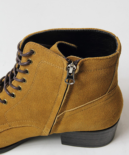 JACKROSE（ジャックローズ）の「スウェードレザーシューレースデザインブーツ（ブーツ・メンズ・ブラック/キャメル・L/M）」の17枚目の写真