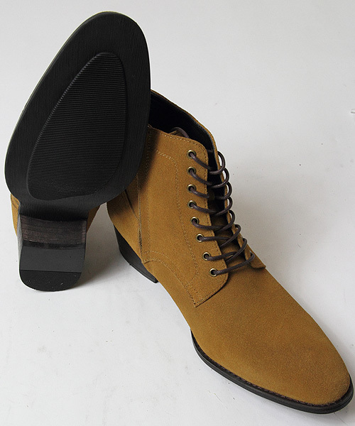 JACKROSE（ジャックローズ）の「スウェードレザーシューレースデザインブーツ（ブーツ・メンズ・ブラック/キャメル・L/M）」の7枚目の写真