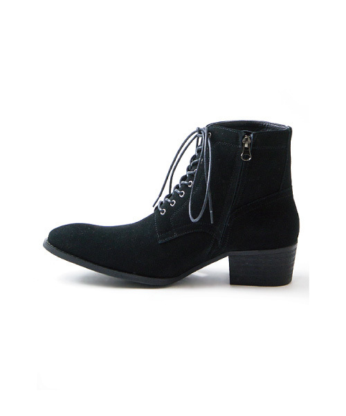 JACKROSE（ジャックローズ）の「スウェードレザーシューレースデザインブーツ（ブーツ・メンズ・ブラック/キャメル・L/M）」の9枚目の写真