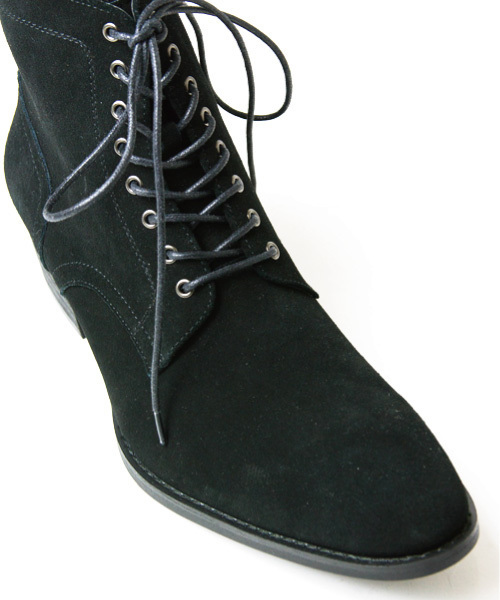 JACKROSE（ジャックローズ）の「スウェードレザーシューレースデザインブーツ（ブーツ・メンズ・ブラック/キャメル・L/M）」の6枚目の写真