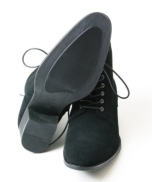 JACKROSE（ジャックローズ）の「スウェードレザーシューレースデザインブーツ（ブーツ・メンズ・ブラック/キャメル・L/M）」の4枚目の写真