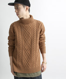 WEGO | ◆WEGO/サイドスリットケーブルタートルニット(ニット/セーター)