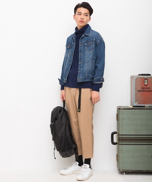 WEGO（ウィゴー）の「WEGO/サイドスリットケーブルタートルニット（ニット/セーター・メンズ・ワイン/ホワイト/ブラウン/杢グレー/ネイビー/ブラック・LARGE/SMALL/MEDIUM）」の19枚目の写真