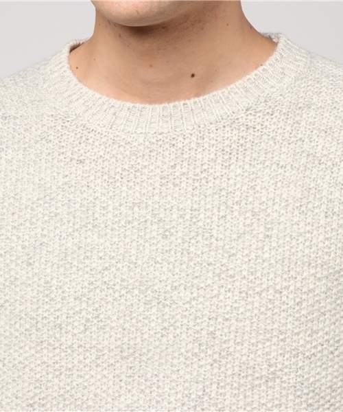 FREDY&GLOSTER（フレディアンドグロスター）の「ラムウール鹿の子ニット（ニット/セーター・メンズ・ネイビー/ホワイト/グレー系その他/レッド・L/M/S）」の10枚目の写真