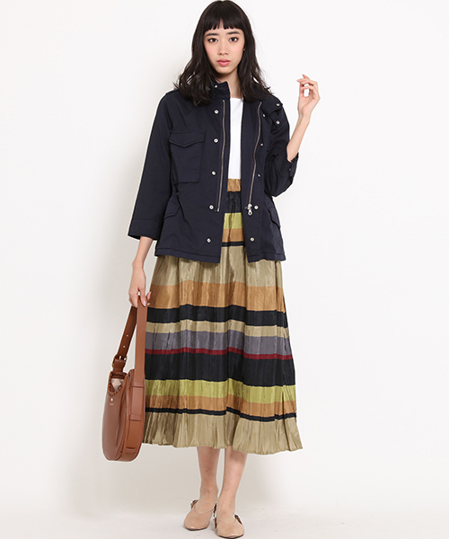 Droite lautreamont（ドロワットロートレアモン）の「BONOTTOボーダロングスカート（スカート・レディース・イエロー系その他/ブルー系その他・M(2)）」の12枚目の写真