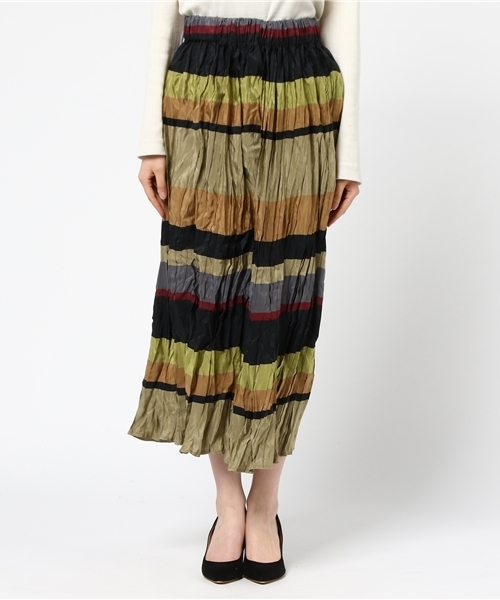 Droite lautreamont（ドロワットロートレアモン）の「BONOTTOボーダロングスカート（スカート・レディース・イエロー系その他/ブルー系その他・M(2)）」の3枚目の写真