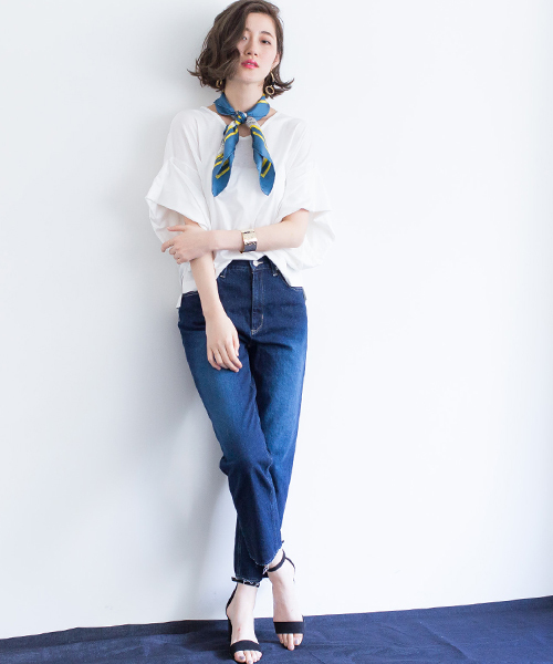 STUDIOUS(ステュディオス)の「袖コンシャスカットソー(Tシャツ/カットソー・レディース・ベージュ/イエロー/オフホワイト/ブラック/ピンク/カーキ/レッド・FREE)」の20枚目の写真