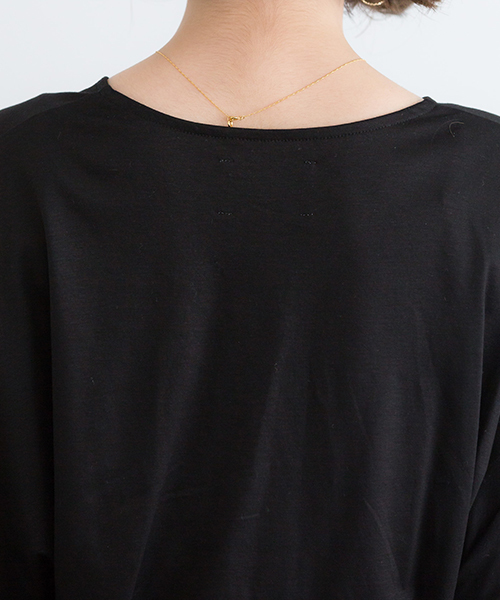 STUDIOUS(ステュディオス)の「袖コンシャスカットソー(Tシャツ/カットソー・レディース・ベージュ/イエロー/オフホワイト/ブラック/ピンク/カーキ/レッド・FREE)」の10枚目の写真