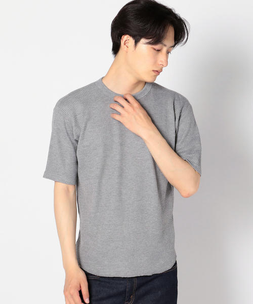 SHIPS JET BLUE(シップスジェットブルー)の「SHIPS JET BLUE: サーマルカットソー(Tシャツ/カットソー・メンズ・ブラック/オフホワイト/チャコールグレー/ピンク・MEDIUM/SMALL/LARGE)」の3枚目の写真