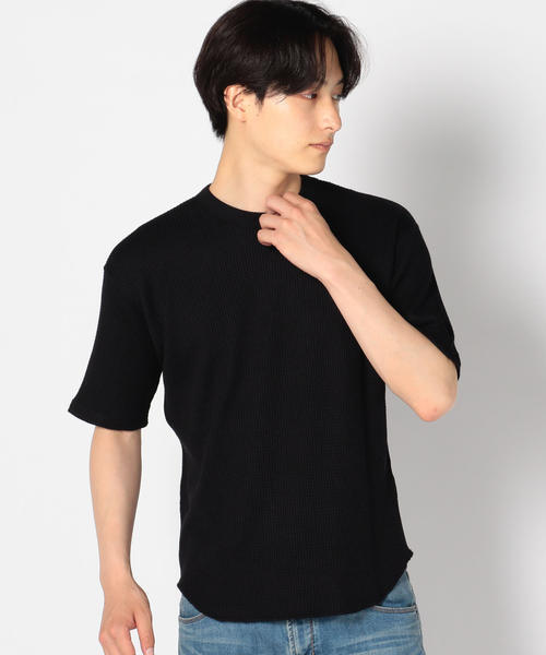 SHIPS JET BLUE(シップスジェットブルー)の「SHIPS JET BLUE: サーマルカットソー(Tシャツ/カットソー・メンズ・ブラック/オフホワイト/チャコールグレー/ピンク・MEDIUM/SMALL/LARGE)」の1枚目の写真