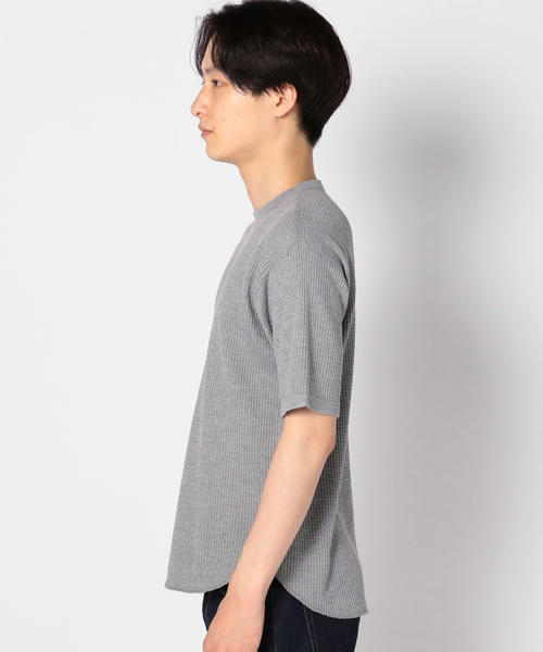 SHIPS JET BLUE(シップスジェットブルー)の「SHIPS JET BLUE: サーマルカットソー(Tシャツ/カットソー・メンズ・ブラック/オフホワイト/チャコールグレー/ピンク・MEDIUM/SMALL/LARGE)」の5枚目の写真