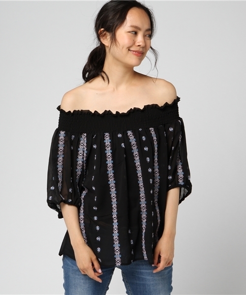 one after another NICE CLAUP（ワンアフターアナザーナイスクラップ）の「カラフル刺繍ブラウス（シャツ/ブラウス・レディース・オフホワイト/ブラック/イエロー・FREE）」の22枚目の写真