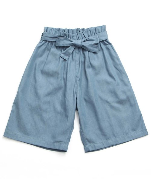 BREEZE(ブリーズ)の「ウエストリボンワイドクロップドパンツ 8分丈(その他パンツ・キッズ・ブルー/ネイビー・100/120/110/130/140/95/80/90)」の5枚目の写真