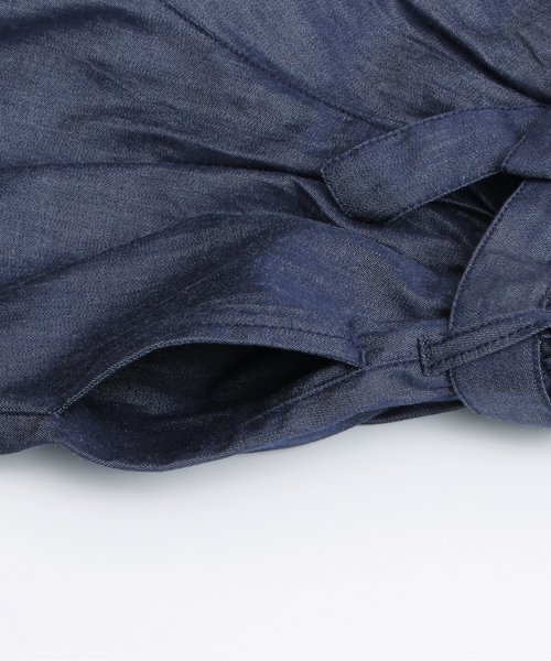 BREEZE(ブリーズ)の「ウエストリボンワイドクロップドパンツ 8分丈(その他パンツ・キッズ・ブルー/ネイビー・100/120/110/130/140/95/80/90)」の9枚目の写真