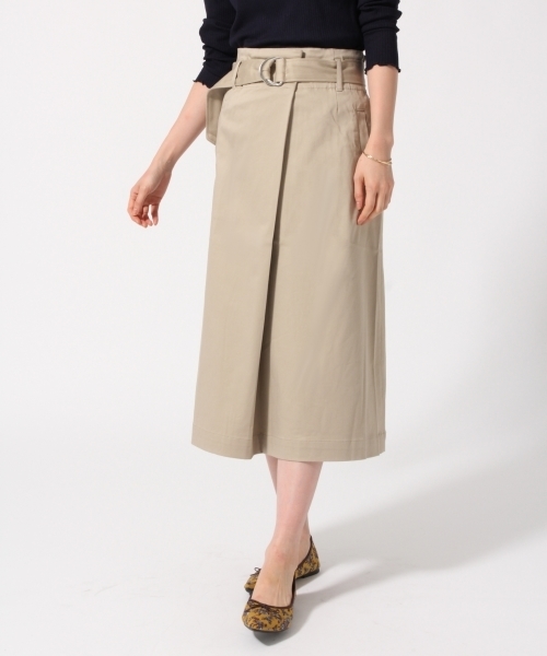 GLOBAL WORK(グローバルワーク)の「ウエストベルトタイトスカート/763392(スカート・レディース・ベージュ/ブラック/ライトグリーン・LARGE/MEDIUM)」の2枚目の写真