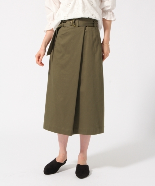 GLOBAL WORK(グローバルワーク)の「ウエストベルトタイトスカート/763392(スカート・レディース・ベージュ/ブラック/ライトグリーン・LARGE/MEDIUM)」の3枚目の写真