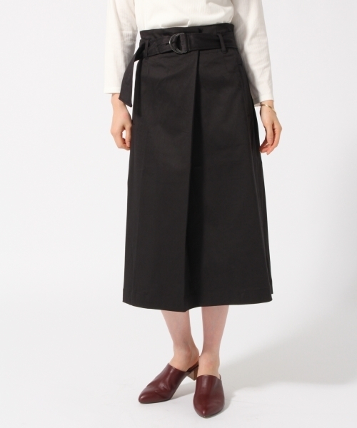 GLOBAL WORK(グローバルワーク)の「ウエストベルトタイトスカート/763392(スカート・レディース・ベージュ/ブラック/ライトグリーン・LARGE/MEDIUM)」の1枚目の写真