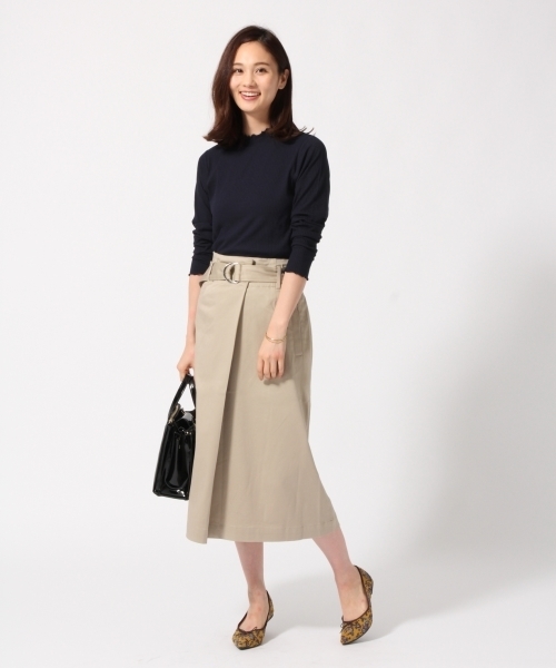 GLOBAL WORK(グローバルワーク)の「ウエストベルトタイトスカート/763392(スカート・レディース・ベージュ/ブラック/ライトグリーン・LARGE/MEDIUM)」の5枚目の写真