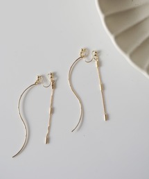 モチーフ フェイクパール ノンホールピアス/イヤリング