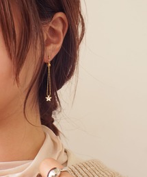 モチーフ フェイクパール ノンホールピアス/イヤリング