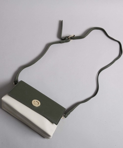 PLAIN CLOTHING（プレーンクロージング）の「バイカラー3wayバッグ（ショルダーバッグ・レディース・カーキ/キャメル/ブラック・FREE）」の3枚目の写真